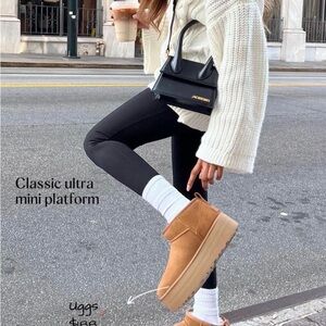 Women’s Classic Ultra Mini Platform Boots- Tan/Brown